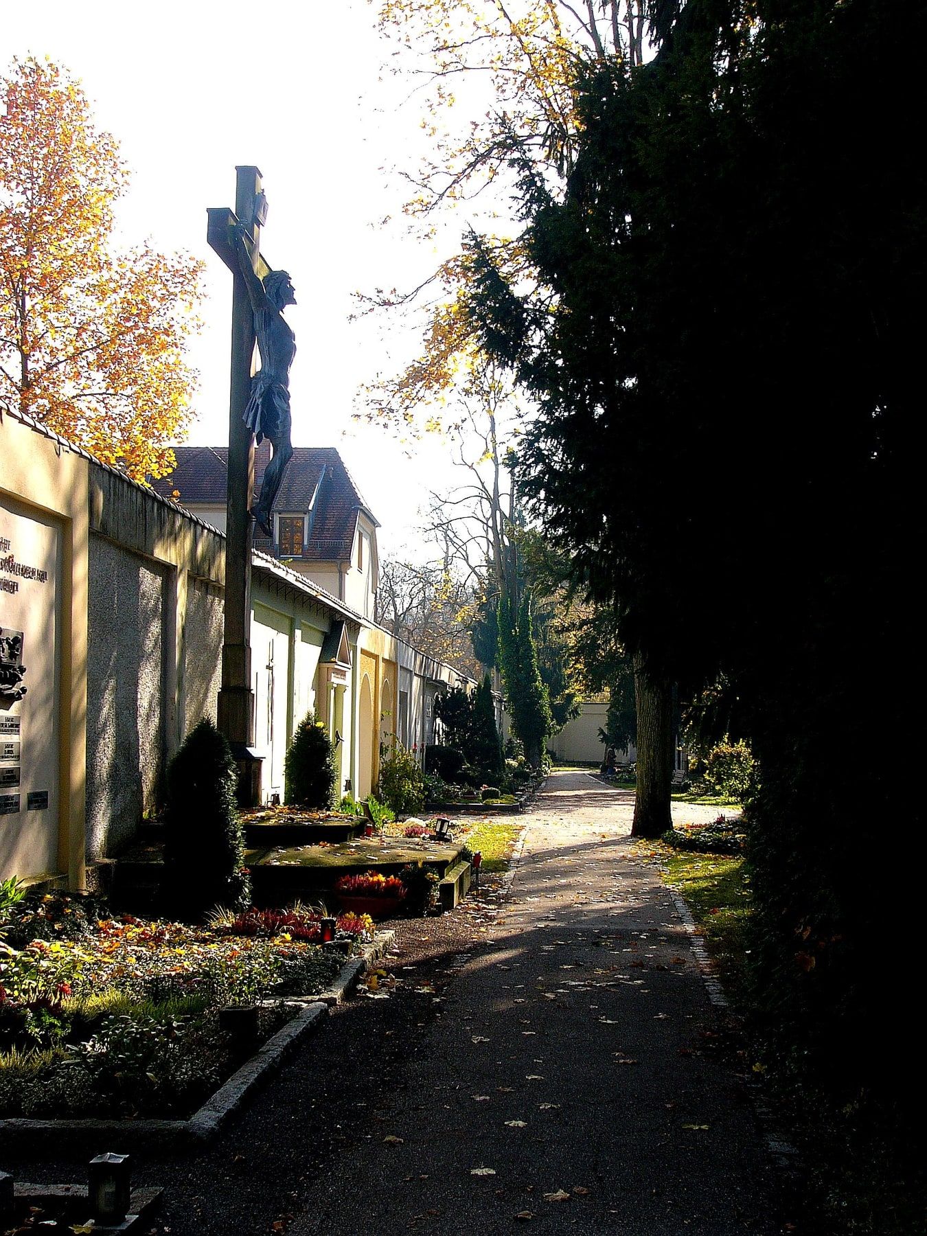 Herbst auf dem Hauptfriedhof auf Hauptfriedhof Landshut